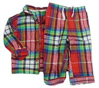 Červeno-zeleno-barevné kostkované pyžamo George