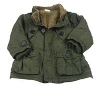 Khaki šusťáková zimní bunda H&M