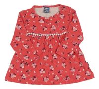 Růžová květovaná tunika 