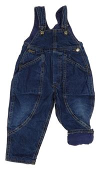 Tmavomodré podšité laclové rifle 