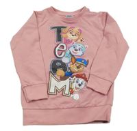 Růžová mikina - Tlapková patrola Nickelodeon