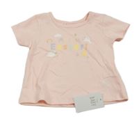 Nové - Světlerůžové tričko s nápisem George