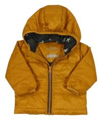 Medová šusťáková lehce zateplená bunda s kapucí Primark