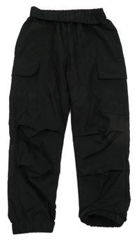 Černé cargo cuff kalhoty Shein