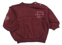 Vínová oversize mikina s nápisy George