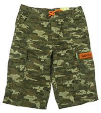 Nové - Khaki army plátěné cargo kraťasy Y.F.K.