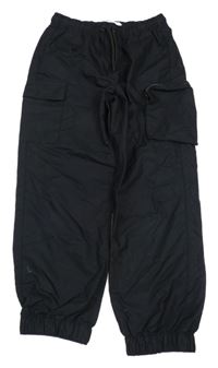 Černé cargo cuff lehké kalhoty Denim Co.