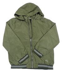 Khaki šusťáková podzimní bunda s kapucí Name it