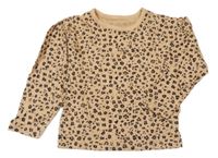 Béžovo-černé triko s leopardím vzorem Dunnes