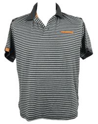 Pánské šedo-tmavošedé pruhované polo tričko McKenzie 