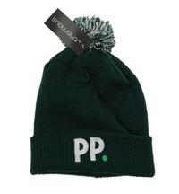 Nové - Pánská tmavozelená čepice s nápisem a bambulí Snowstar 