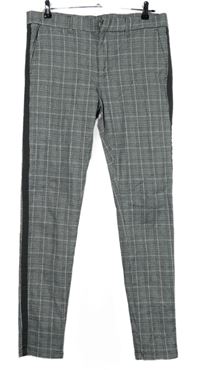 Pánské šedé kostkované kalhoty River Island vel. 32