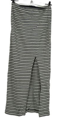 Dámská černo-bílá pruhovaná pletená dlouhá sukně Primark 