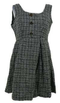 Dámské černo-bílé vzorované pletené šaty Shein 