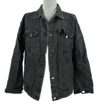 Dámská tmavošedá riflová bunda 