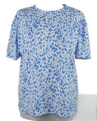 Dámské modro-bílé vzorované tričko M&S