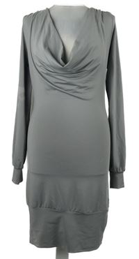 Dámské šedé šaty s vodou