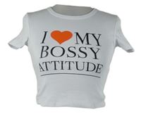 Dámské bílé crop tričko s nápisem FB Sister 