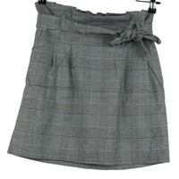 Dámská černo-bílá kostkovaná sukně s páskem New Look 