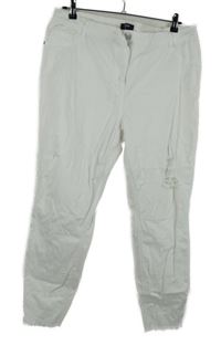 Dámské bílé skinny rifle s prošoupáním Denim 