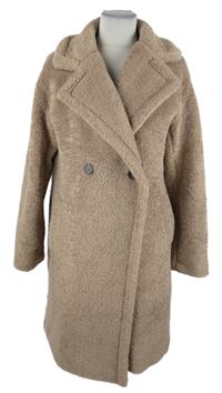 Dámský béžový huňatý kabát Dorothy Perkins 