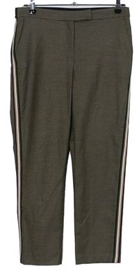 Dámské hnědé vzorované teplákové kalhoty s puky zn. M&S