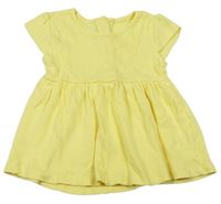 Žluté žebrované bavlněné šaty Matalan