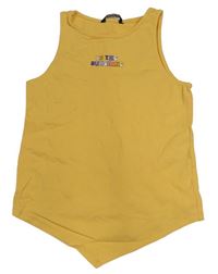 Žlutý crop top s nápisem George