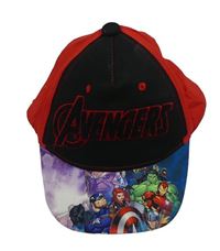 Černo-červeno-modrá kšiltovka s Avengers Marvel vel.98-116
