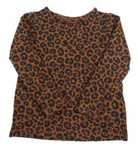 Hnědé triko s leopardím vzorem H&M