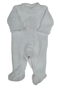 Bílý teplákový overal s králíčk