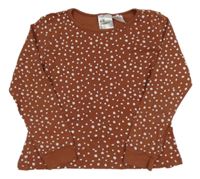 Hnědé puntíkaté triko H&M