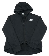 Černá propínací mikina s logem a kapucí Nike