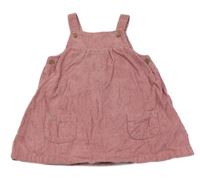 Růžové manšestové šaty s kapsami Next