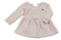 Světlerůžové teplákové šaty s nášivkou Dirkje