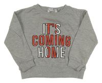 Světlešedá mikina s nápisem