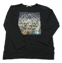 Černá mikina s potiskem H&M