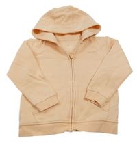 ORanžová propínací mikina s nápisem a kapucí Dunnes