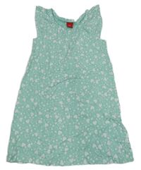 Mintové šaty se srdíčky a volány S. Oliver
