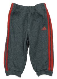 Šedo-červené tepláky Adidas