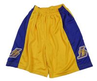 Žluto-fialové sportovní kraťasy 