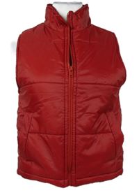 Dámská červená šusťáková zateplená crop vesta Lewis