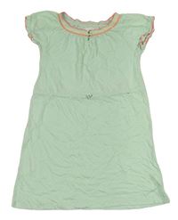 Světlemátové šaty s žabičkováním a stahováním H&M