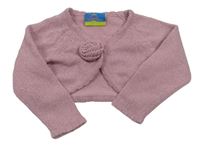 Světlerůžové třpytivé pletené propínací bolérko Topolino