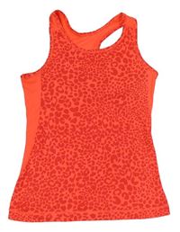 Neonově růžový vzorovaný sportovní funkční top H&M