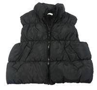 Černá šusťáková zateplená crop vesta zn. H&M
