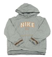 Šedá mikina s kapucí Nike