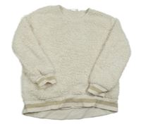 Smetanová chlupatá mikina GAP