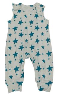 Bílé laclové tepláky s hvězdami 