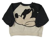 Smetanovo-černá mikina s Mickey ZARA